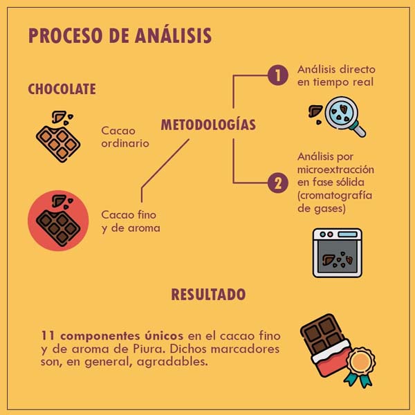 proceso de análisis del chocolate